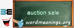 WordMeaning blackboard for auction sale